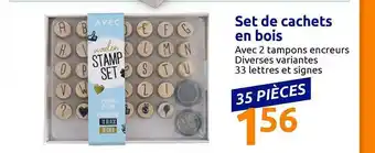 Action Set De Cachets En Bois offre