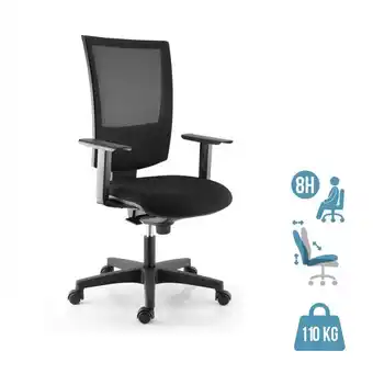 Bureau Vallée Sokoa fauteuil kilima synchrone dossier resille noir offre