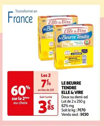 Auchan Elle & vire le beurre tendre offre