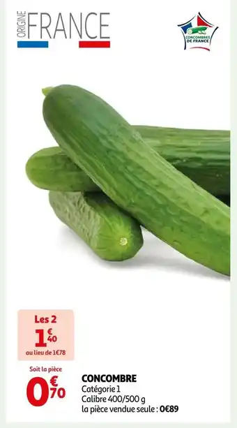 Auchan Concombre offre