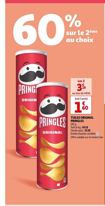 Auchan Pringles tuiles original offre