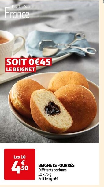 Auchan Beignets fourrés offre