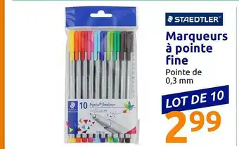 Action Marqueurs à Pointe Fine Staedtler offre
