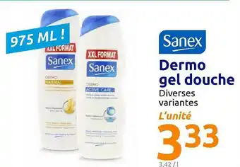 Action Dermo Gel Douche Sanex offre