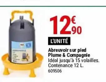 Gamm vert Abreuvoir sur pied plume & compagnie offre