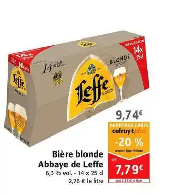 Colruyt Bière Blonde Abbaye De Leffe offre