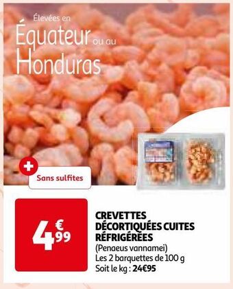 Auchan Crevettes décortiquées cuites réfrigérées offre