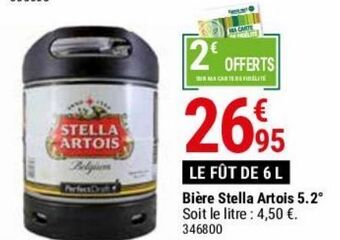 Gamm vert Bière stella artois 5.2ª offre