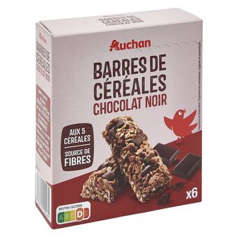 Auchan Barres de céréales chocolat noir auchan offre