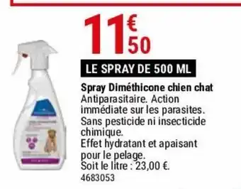 Gamm vert Spray diméthicone chien chat offre