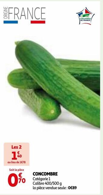 Auchan Concombre offre
