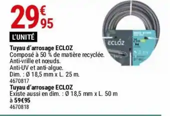 Tuyau d'arrosage ecloz