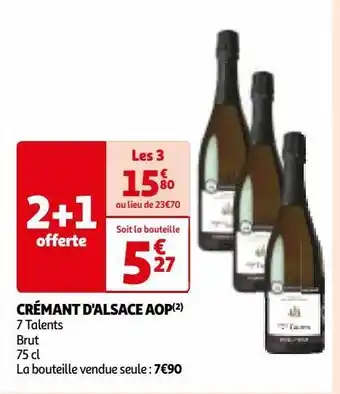 Auchan Crémant d'alsace aop offre