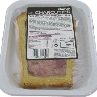 Auchan Supermarché Pâté en croûte jambon pistache auchan le charcutier offre