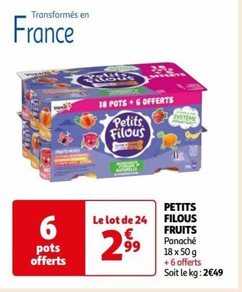 Auchan Supermarché Petits filous fruits offre