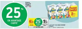 Intermarché Express Lait Uht Viva Demi-écrémé Candia offre