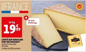 Auchan Supermarché Comté aop juraflore  fort des rousses offre