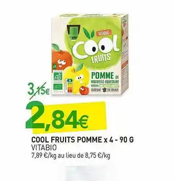 naturéO Cool Fruits Pomme Vitabio offre