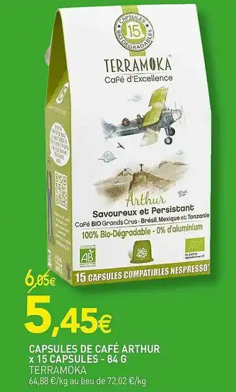 naturéO Capsules De Café Arthur Terramoka offre