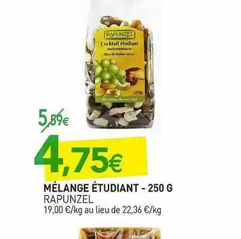 naturéO Mélange étudiant Rapunzel offre