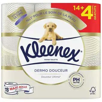 Auchan Supermarché Papier toilette dermo douceur kleenex offre