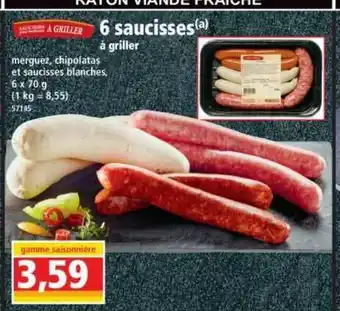 Norma A Griller Merquez, Chipolatas Et Saucisses Blanches offre