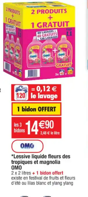 Cora x Carrefour Lessive Liquide Fleurs Des Tropiques Et Magnolia offre