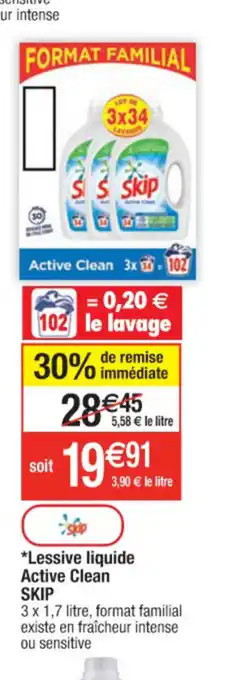 Cora x Carrefour Lessive Liquide Active Clean offre