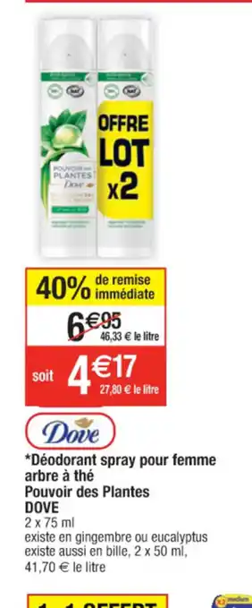 Cora x Carrefour Dèodorant Spray Pour Femme Arbre a Thè Pouvoir Des Plantes offre