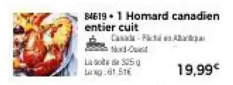 Thiriet 1 Homard canadien entier cuit offre