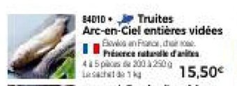 Thiriet Truites Arc-en-Ciel entieres vidées offre