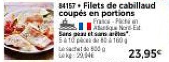 Thiriet Filets de cabillaud coupés en portions offre