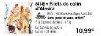 Thiriet Filets de colin d'Alaska offre