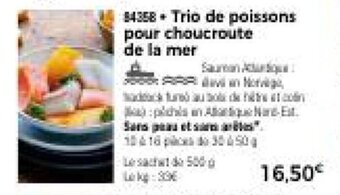 Thiriet Trio de poissons pour choucroute de la mer offre