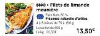 Thiriet Filets de limande meunière offre