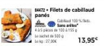 Thiriet Filets de cabillaud panés offre