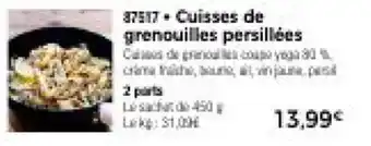 Thiriet Cuisses de grenouilles persillées offre