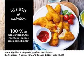 Thiriet Aiguillettes de poulet panées croustillantes offre
