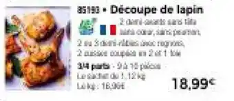 Thiriet Découpe de lapin offre