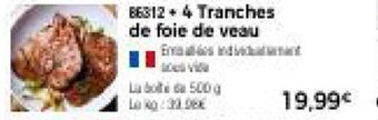 Thiriet 4 Tranches de foie de veau offre