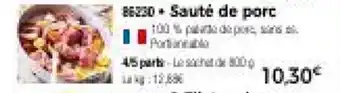 Thiriet Sauté de porc offre