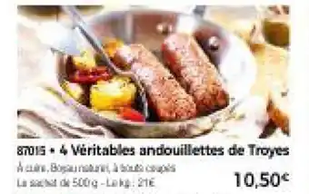 Thiriet 4 Véritables andouillettes de Troyes offre