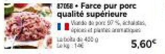 Thiriet Farce pur porc qualité supérieure offre