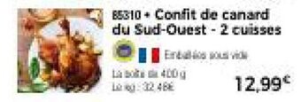 Thiriet Confit de canard du Sud-Ouest - 2 cuisses offre