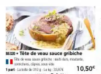Thiriet Tête de veau sauce gribiche offre