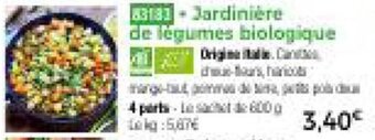 Thiriet Jardiniere de légumes biologique offre
