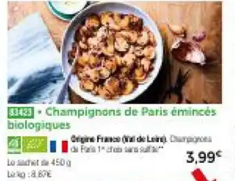 Thiriet Champignons de Paris émincés offre