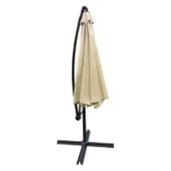 E.Leclerc Brico Parasol déporté oahu rond 3,50m de diamètre bleu gris + housse offre