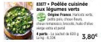 Thiriet Poêlée cuisinée aux légumes verts offre