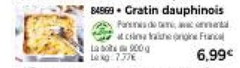 Thiriet Gratin dauphinois offre